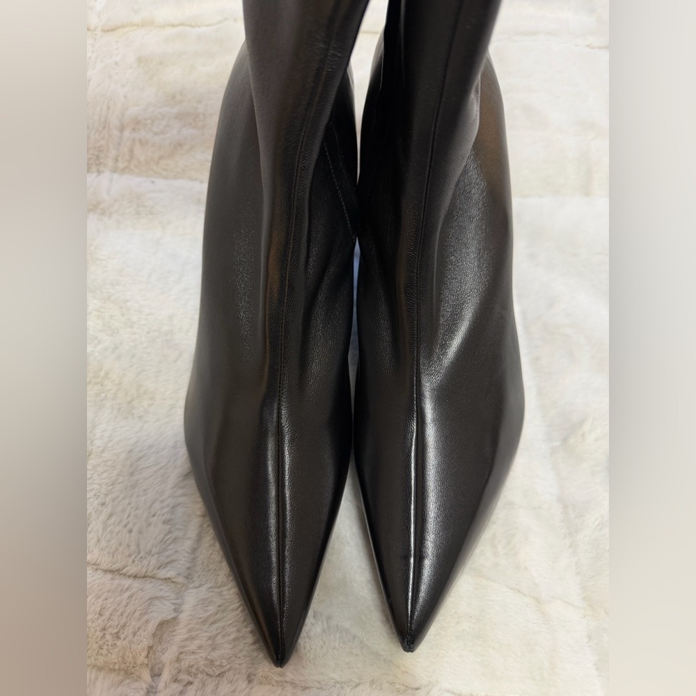NEW! $1,650 Givenchy Paris 80MM Show Stretch-Leather Wedge Ankle Boots 38 8